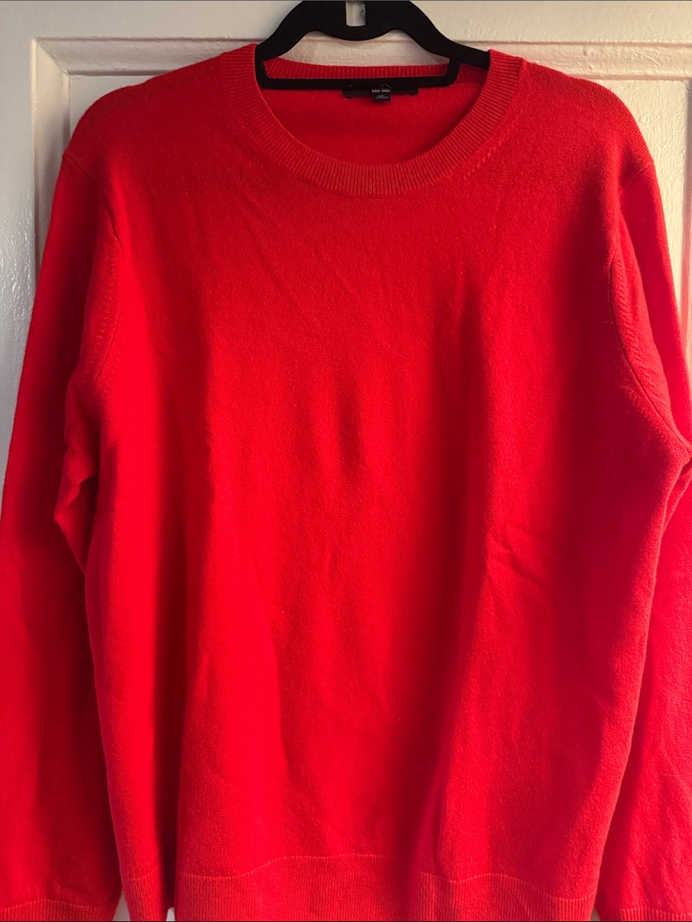 Uniqlo Red Cashmere Crew Neck Sweater